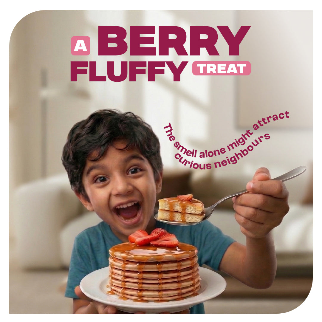 Strawberry Healthy Pancake Mix with Bhim Banana | Pro-To-Grow (250g)