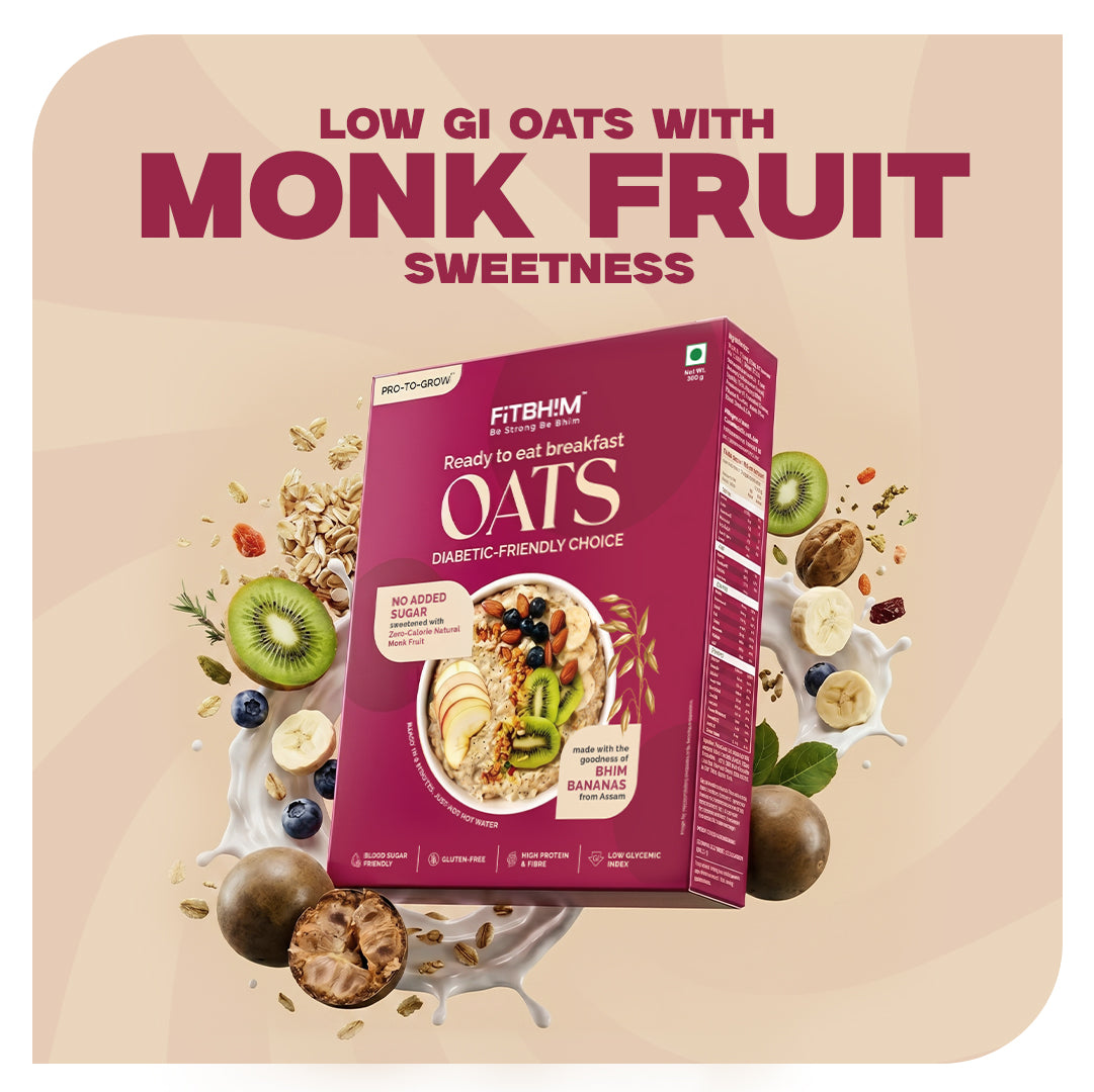 Diabetic-Friendly Oats with Monk Fruit & Millets | Pro-To-Grow (300g)