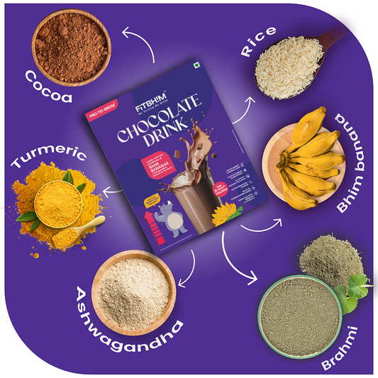 Fitbhim Combo — Chocobanana Pancake Mix (250g) + Chocolate Drink (300g)