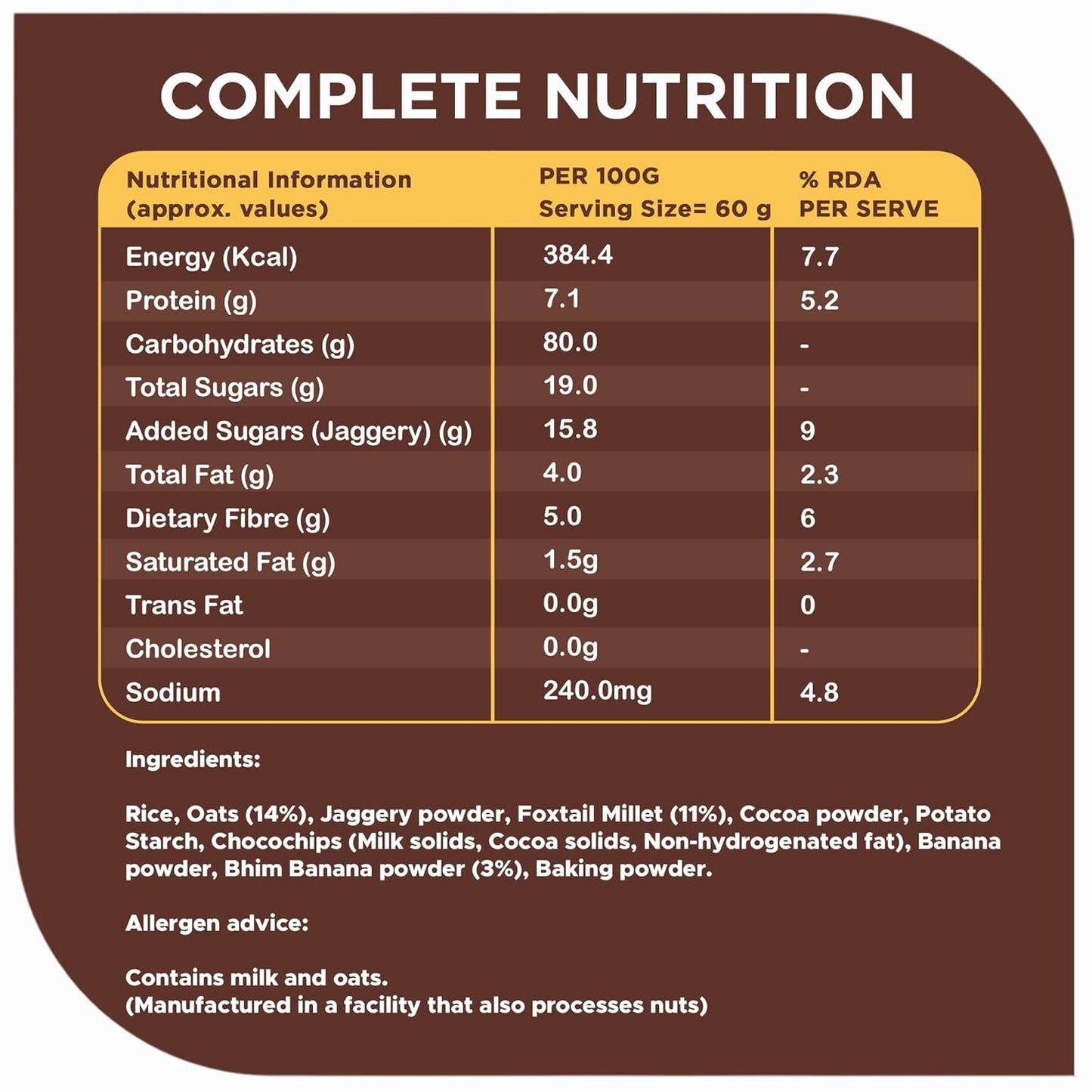 FitBhim Instant Pancake Mix - Chocobanana (250g)