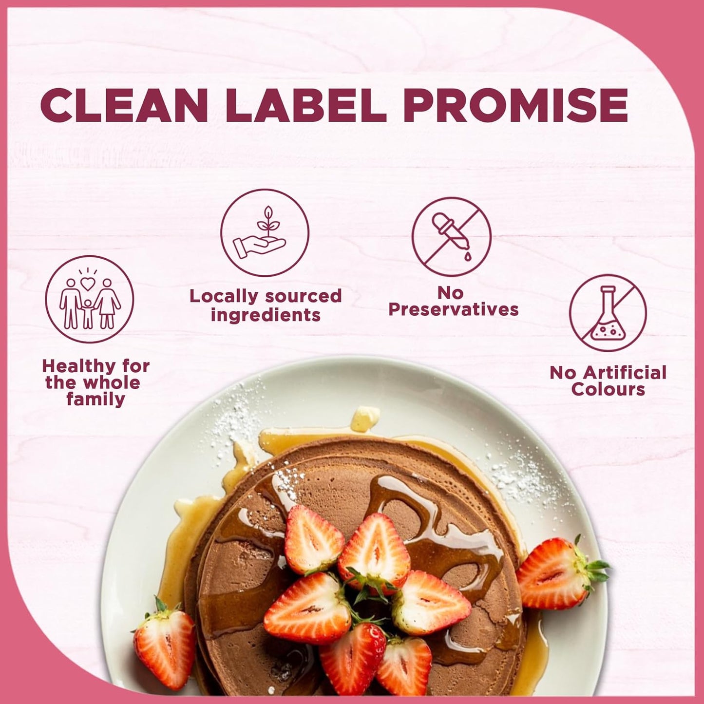 FitBhim Instant Pancake Mix - Strawberry (250g)