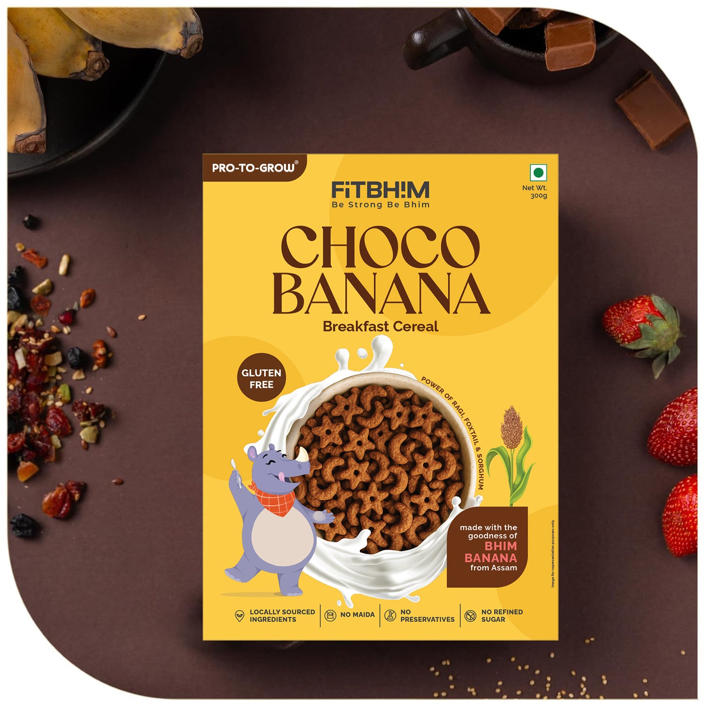 FitBhim Breakfast Chocobanana Cereal - (300g)