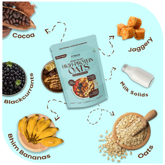 Fitbhim High-Protein Breakfast Oats — Double Chocolate (750g)