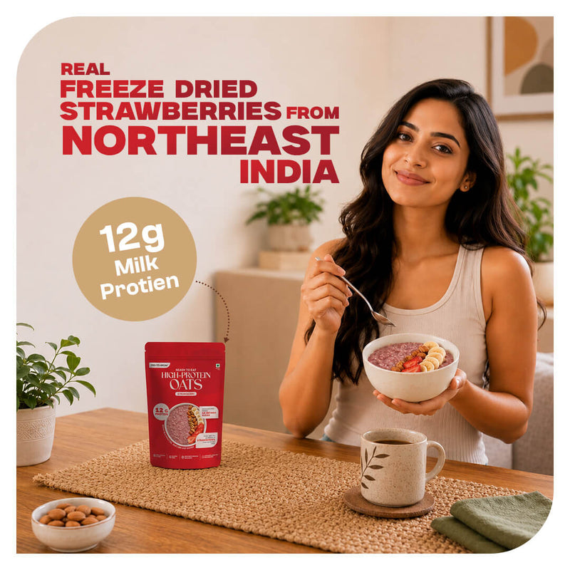 High-Protein Strawberry Oats Single-Serve – 50g