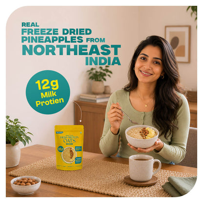 Ready-to-Eat Pineapple High Protein Oats - 50g Single Serve ( Pack of 5 )