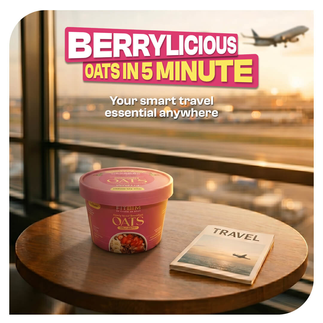 Instant Strawberry Oats Cups | Pro-To-Grow (Pack of 5 × 60g)