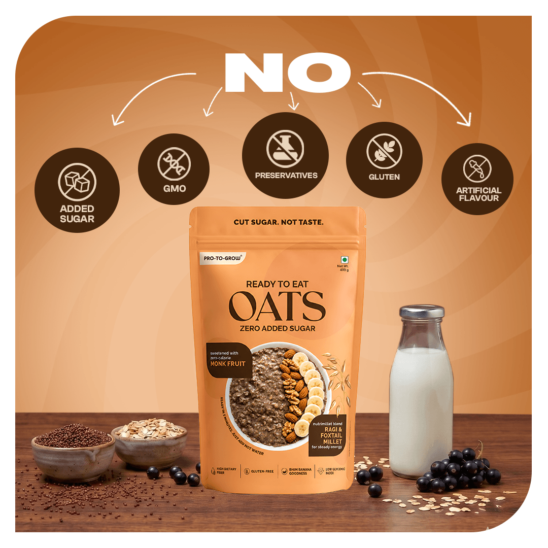 Ready-to-Eat Zero Added Sugar Oats - 400g Pouch