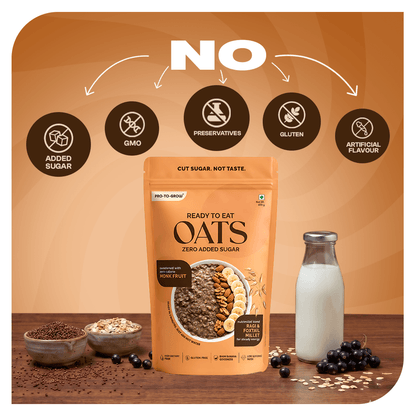 Ready-to-Eat Zero Added Sugar Oats - 400g Pouch