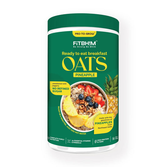Ready-to-Eat Pineapple Oats with Northeastern Pineapple | Pro-To-Grow (300g Jar)
