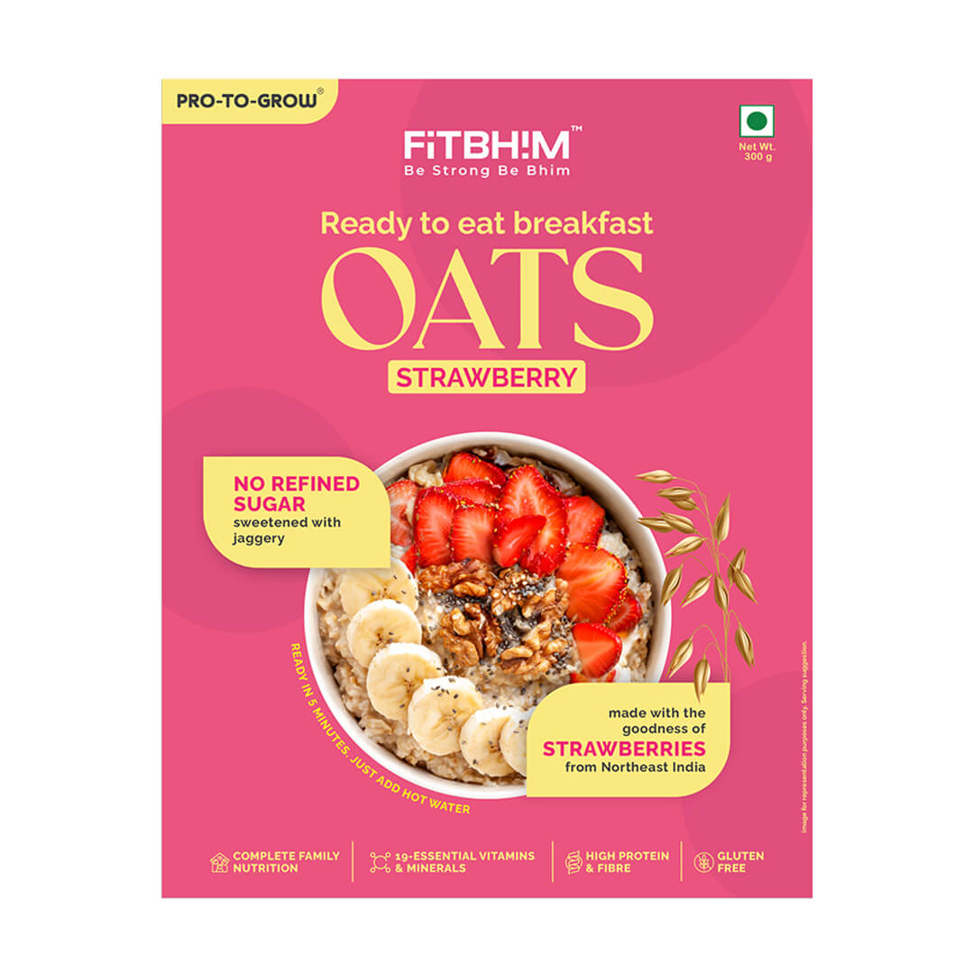 Strawberry Ready-to-Eat Oats – 300g Box