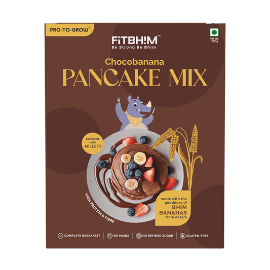 Chocobanana Healthy Pancake Mix with Bhim Banana | Pro-To-Grow (250g)