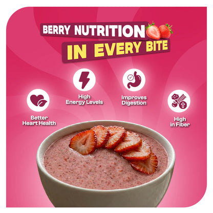 Ready-to-Eat Strawberry Oats with Northeastern Strawberries | Pro-To-Grow (300g Box)