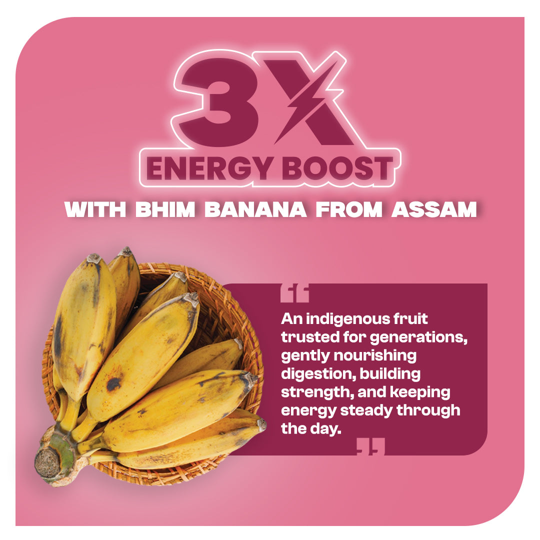 Strawberry Healthy Pancake Mix with Bhim Banana | Pro-To-Grow (250g)