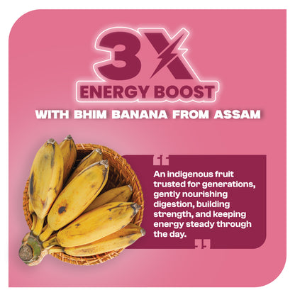 Strawberry Healthy Pancake Mix with Bhim Banana | Pro-To-Grow (250g)