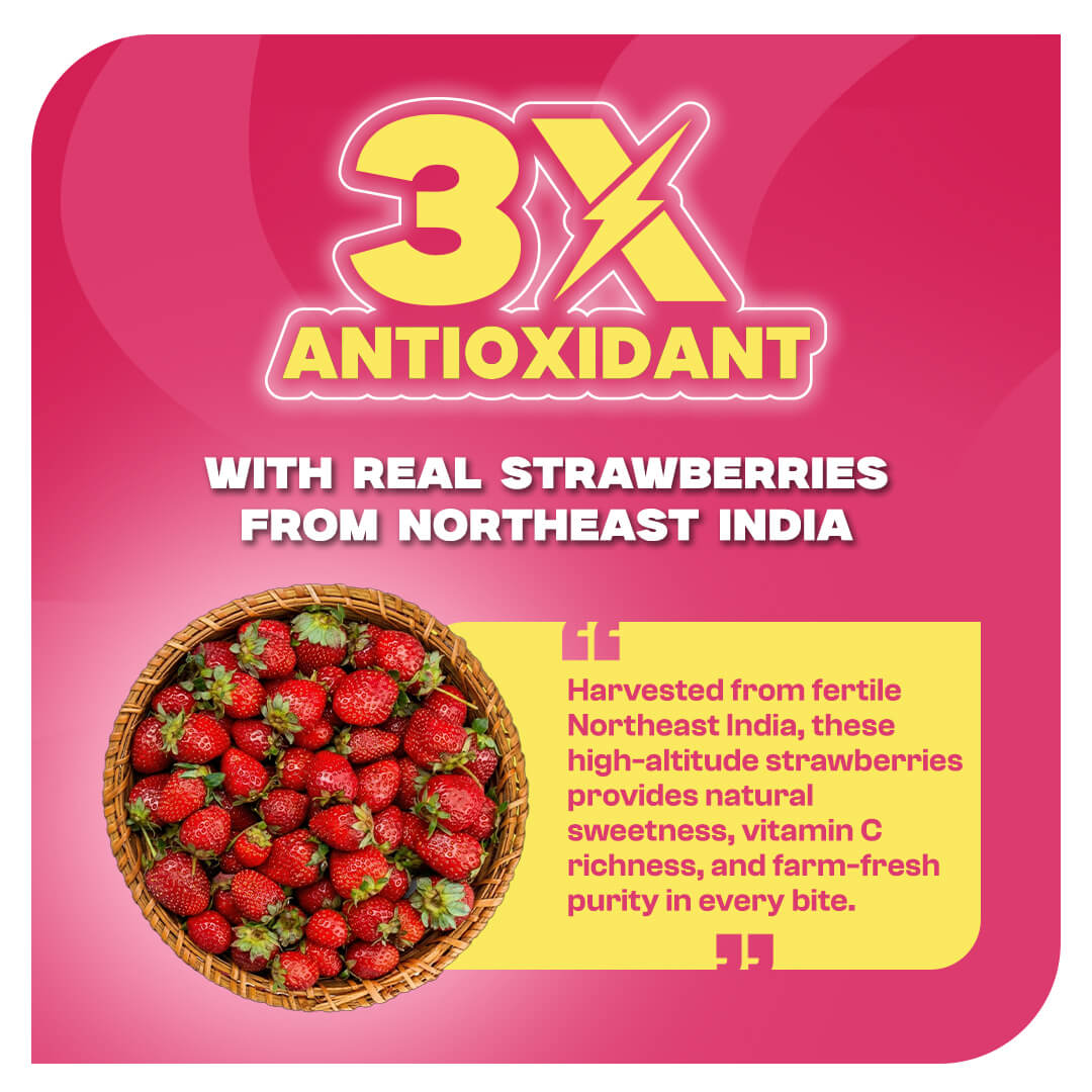 Ready-to-Eat Strawberry Oats with Northeastern Strawberries | Pro-To-Grow (300g Box)