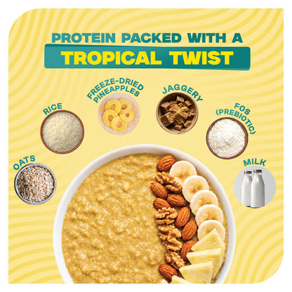 Ready-to-Eat Pineapple High Protein Oats - 50g Single Serve ( Pack of 5 )