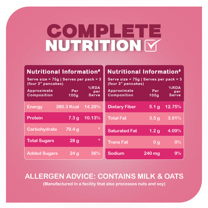 Strawberry Healthy Pancake Mix with Bhim Banana | Pro-To-Grow (250g)