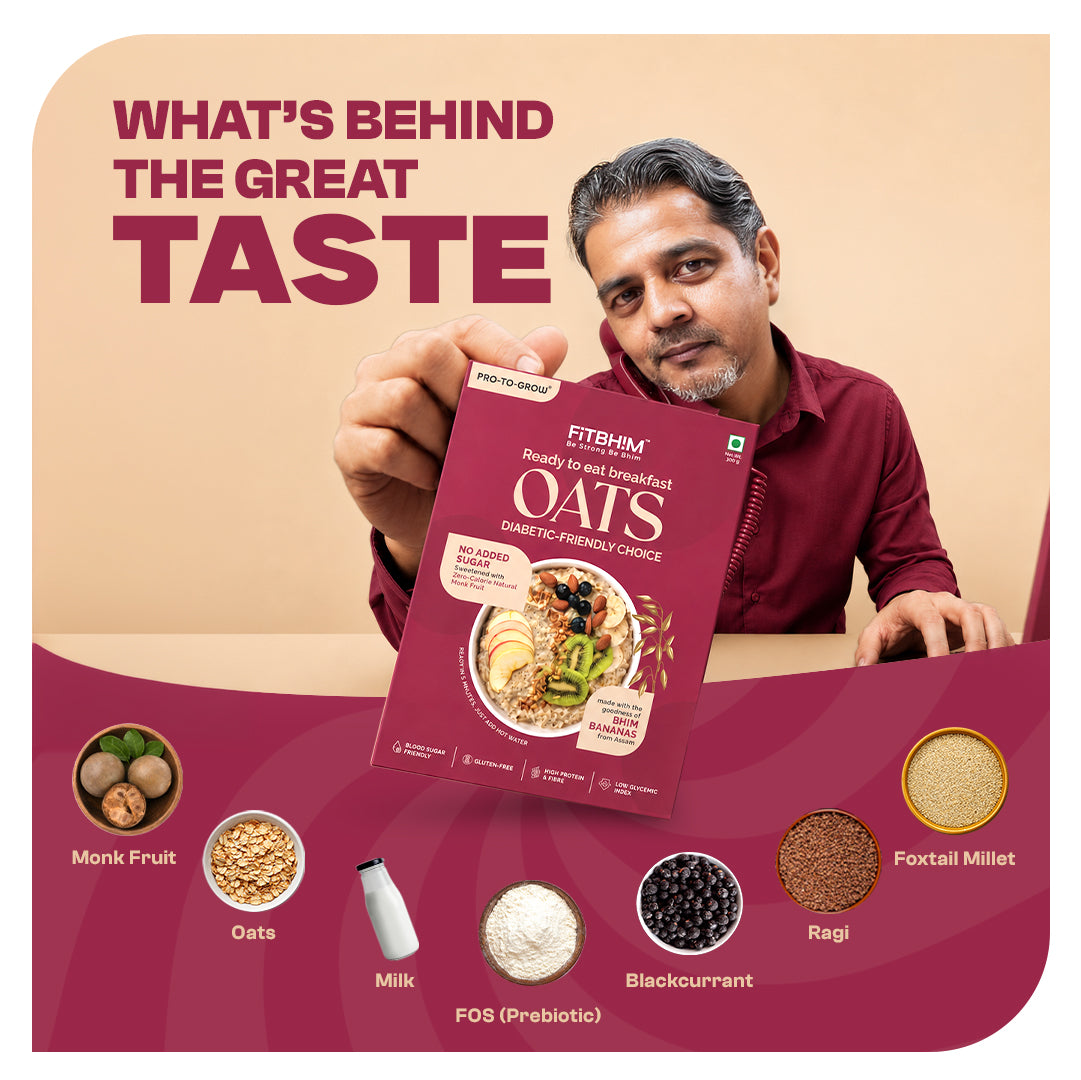 Diabetic-Friendly Oats with Monk Fruit & Millets – 300g
