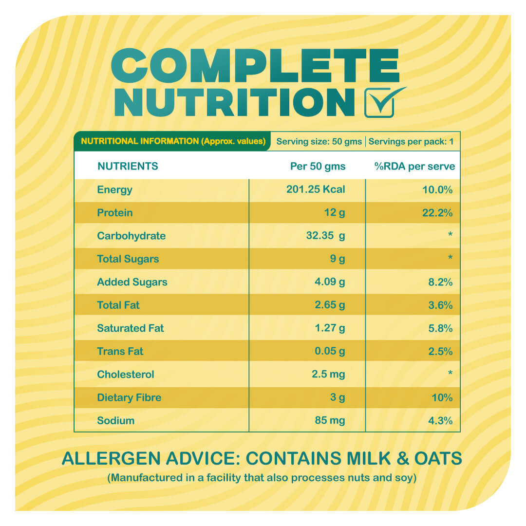 Ready-to-Eat Pineapple High Protein Oats - 50g Single Serve ( Pack of 5 )