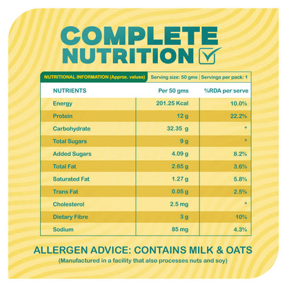 Ready-to-Eat Pineapple High Protein Oats - 50g Single Serve ( Pack of 5 )
