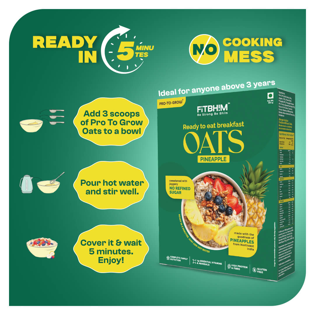 Pineapple Ready-to-Eat Oats – 300g Box