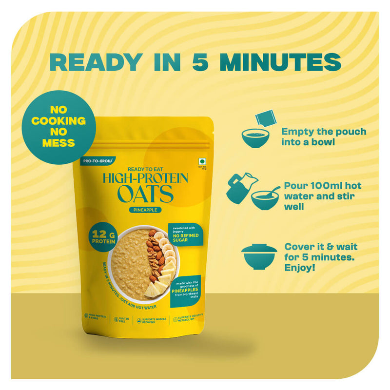 High-Protein Pineapple Oats Single-Serve – 50g
