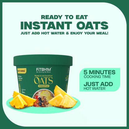 Fitbhim Oats On-The-Go — Instant Pineapple Oats (50g × 5)