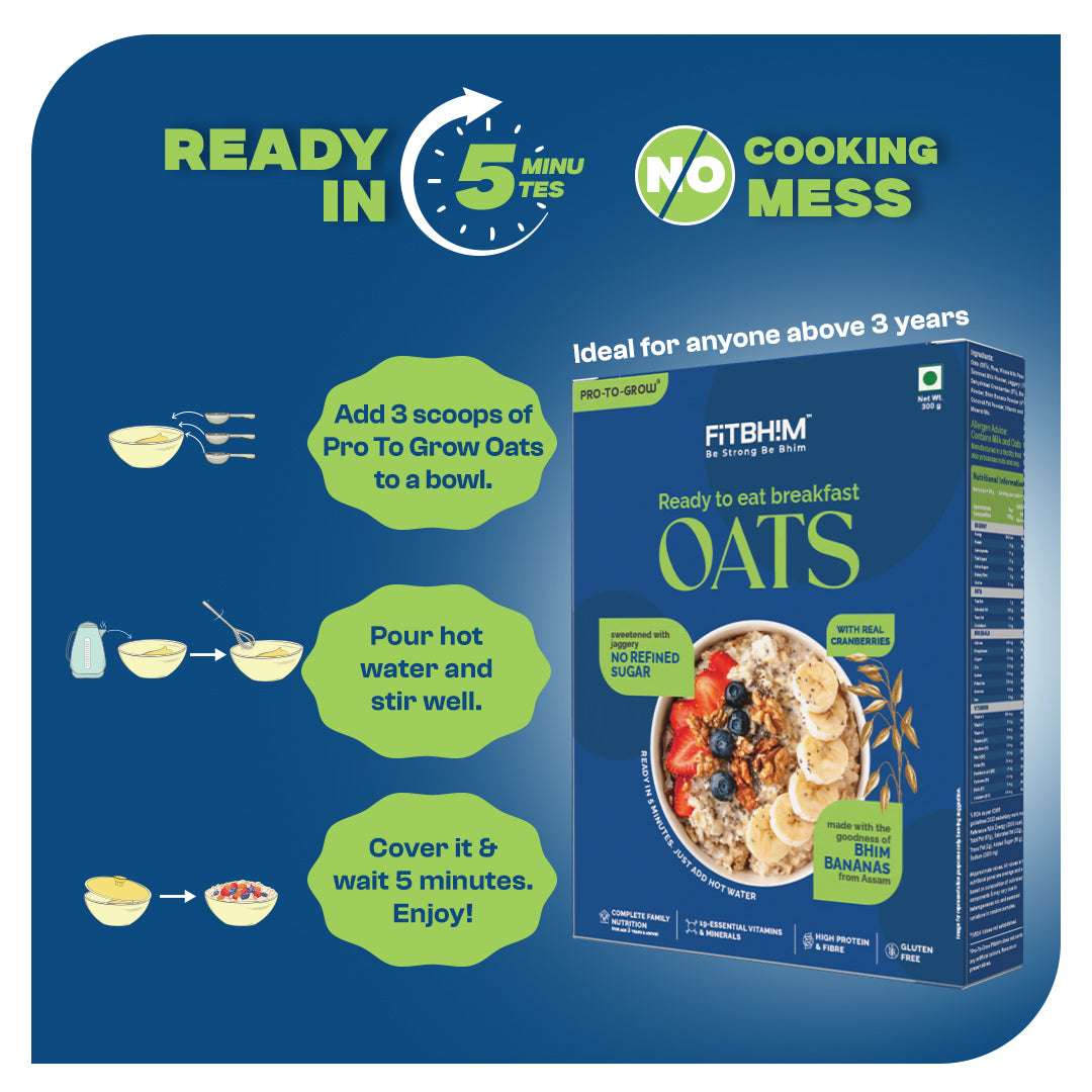 Bhim Banana Ready-to-Eat Oats – 300g Box