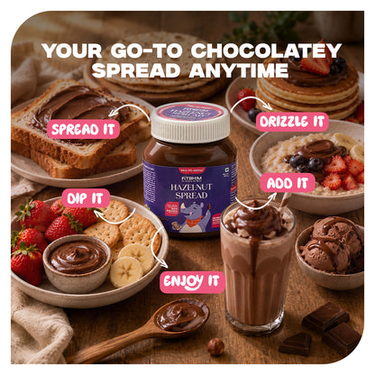 Strawberry Pancake Mix & Chocolate Hazelnut Spread Combo | Pro-To-Grow (250g + 300g)