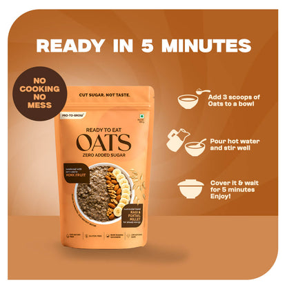 Ready-to-Eat Zero Added Sugar Oats - 400g Pouch