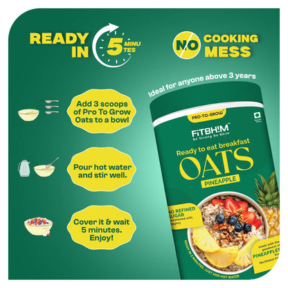 Ready-to-Eat Pineapple Oats - 300g Jar