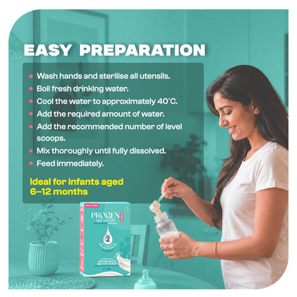 Progen Advanced Stage 2 Follow-Up Formula for Infants (6–12 Months) | Progen (400g BIB Pack)