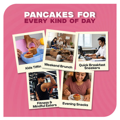 Strawberry Healthy Pancake Mix with Bhim Banana | Pro-To-Grow (250g)