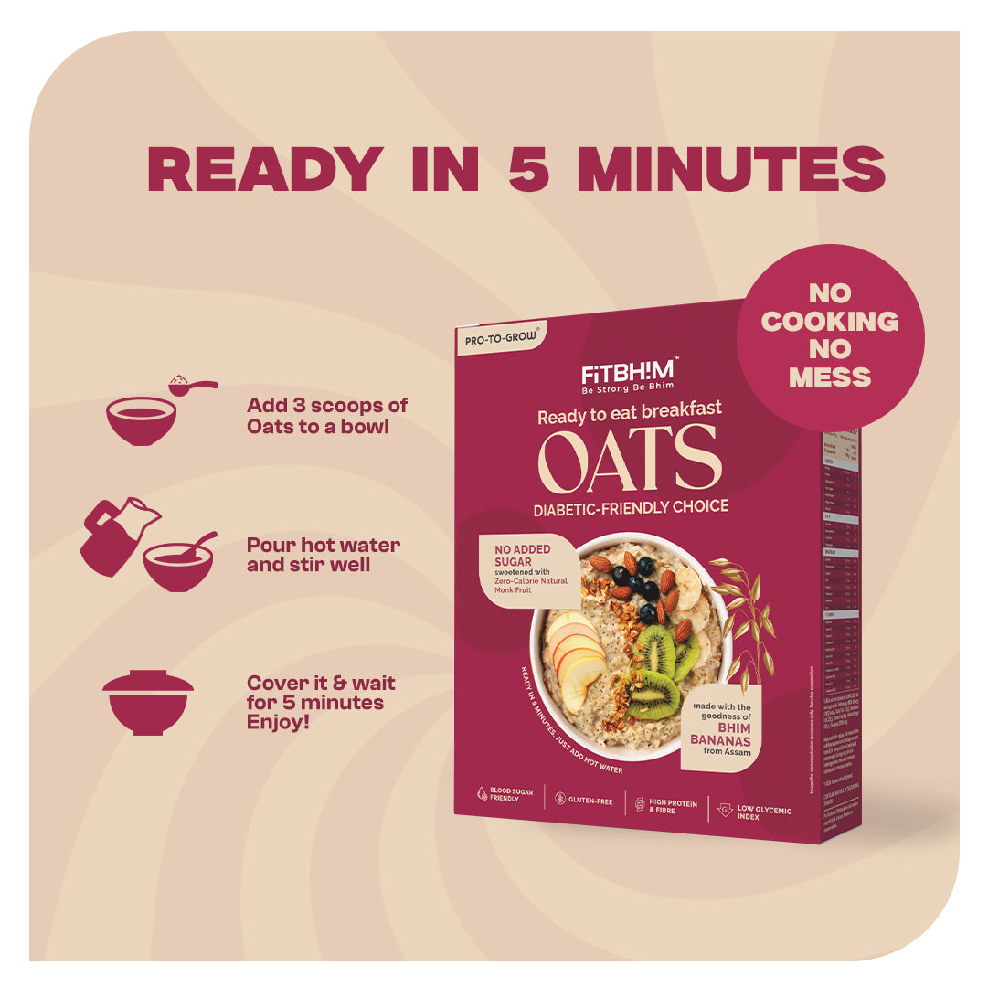 Diabetic-Friendly Oats with Monk Fruit & Millets – 300g