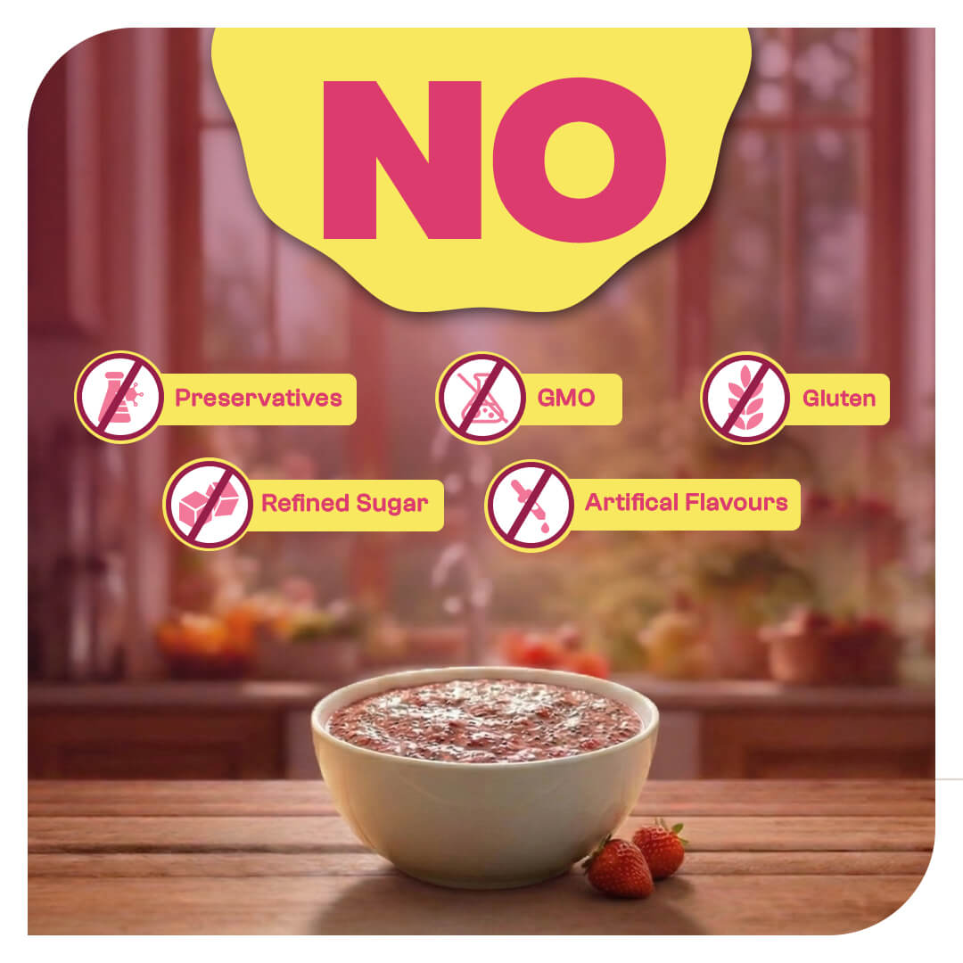 Ready-to-Eat Strawberry Oats with Northeastern Strawberries | Pro-To-Grow (300g Box)