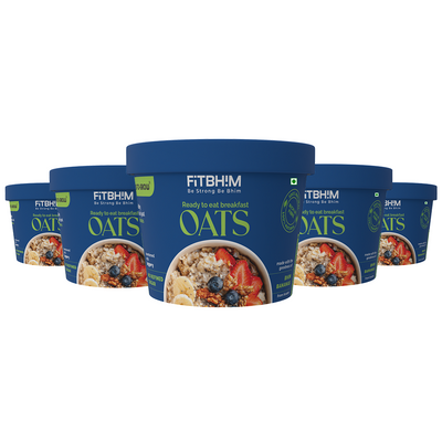 Instant Bhim Banana Oats Cups with Cranberries | Pro-To-Grow (Pack of 5 × 60g)