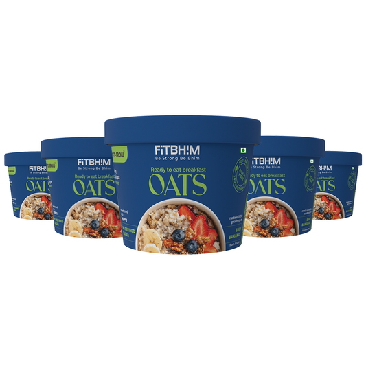 Instant Bhim Banana Oats Cups | Pro-To-Grow (Pack of 5 × 60g)