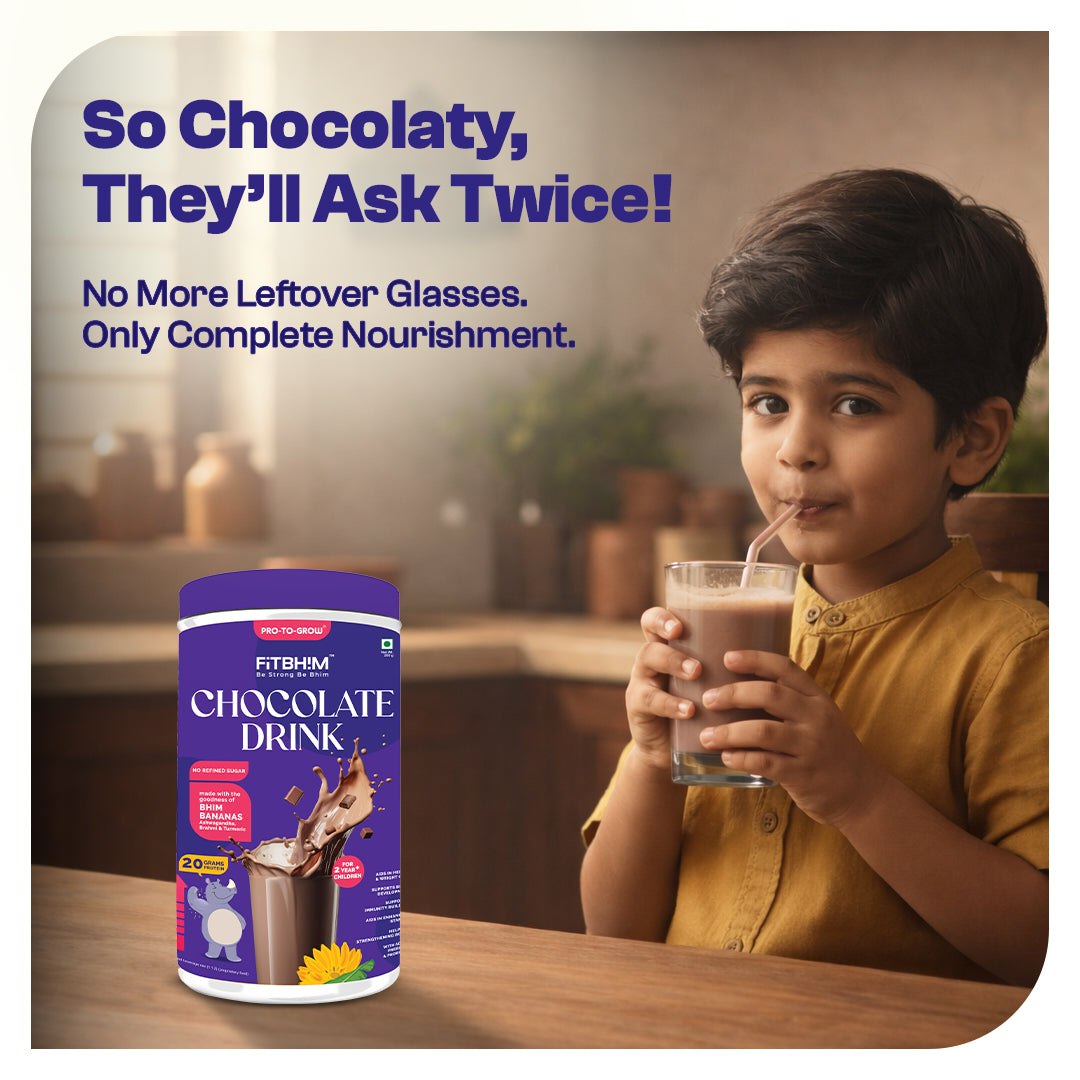 Chocolate Health Drink for Kids Pack of 3 – 200g Jars with Complimentary Sipper