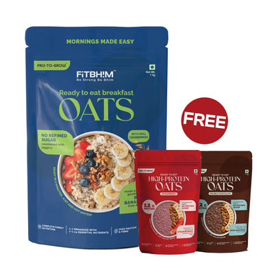 Bhim Banana Ready-to-Eat Oats Value Pack – 1kg + 2 Complimentary High Protein Oats Packs