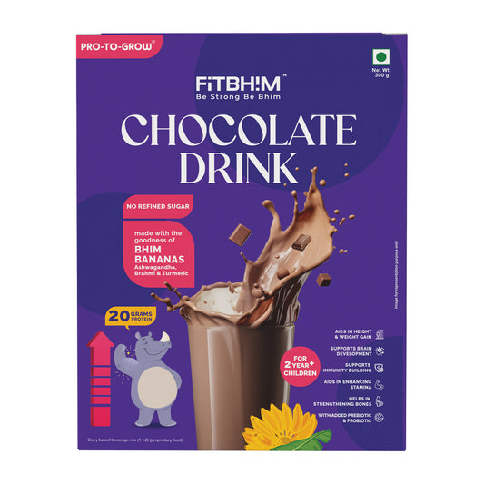 Chocolate Health Drink for Kids with Bhim Banana | Pro-To-Grow (300g Box)