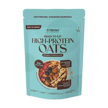 Ready-To-Eat High-Protein Oats (Double Chocolate) | Pro-To-Grow (750g)