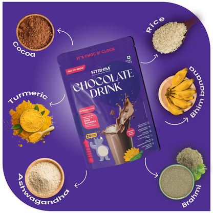 Fitbhim Chocolate Drink — Belgian Chocolate (750g Value Pack + Free Sipper)