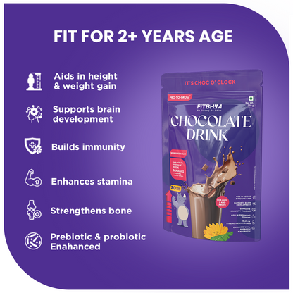 Fitbhim Chocolate Drink — Belgian Chocolate (750g Value Pack + Free Sipper)