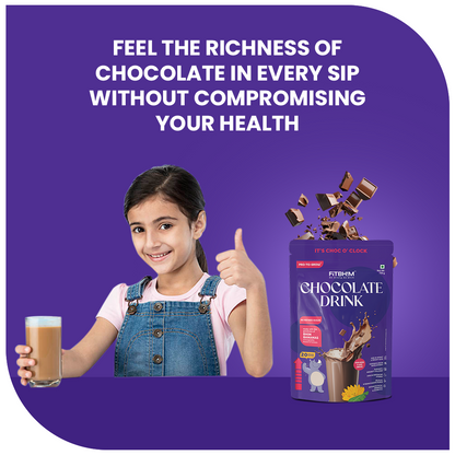 Fitbhim Chocolate Drink — Belgian Chocolate (750g Value Pack + Free Sipper)