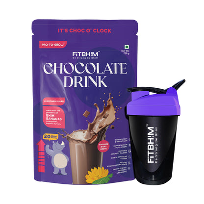 Fitbhim Chocolate Drink — Belgian Chocolate (750g Value Pack + Free Sipper)