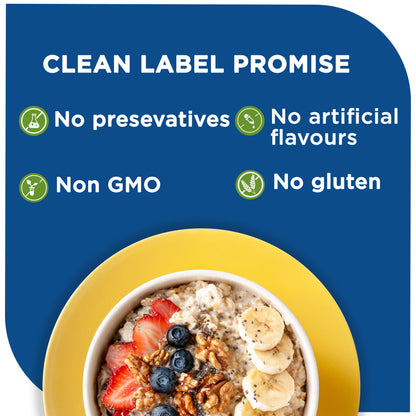 Fitbhim Ready-to-Eat Jaggery Oats — Bhim Banana (300g box) + Everyday Breakfast Bowl with Spoon (500ml)