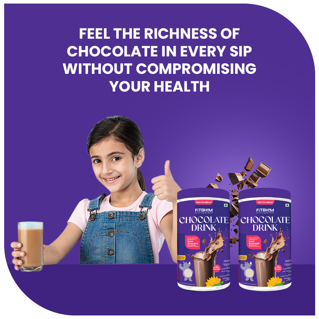 Fitbhim Chocolate Drink — Belgian Chocolate | Kids 2+ (200g × 2)