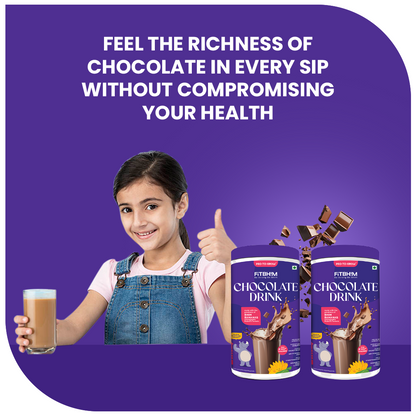 Fitbhim Chocolate Drink — Belgian Chocolate | Kids 2+ (200g × 2)