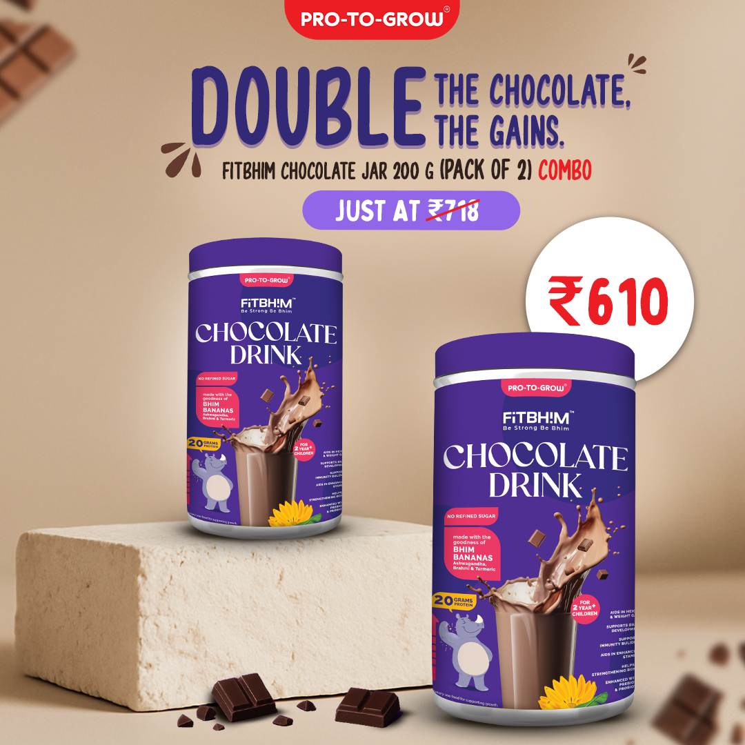 Fitbhim Chocolate Drink — Belgian Chocolate | Kids 2+ (200g × 2)