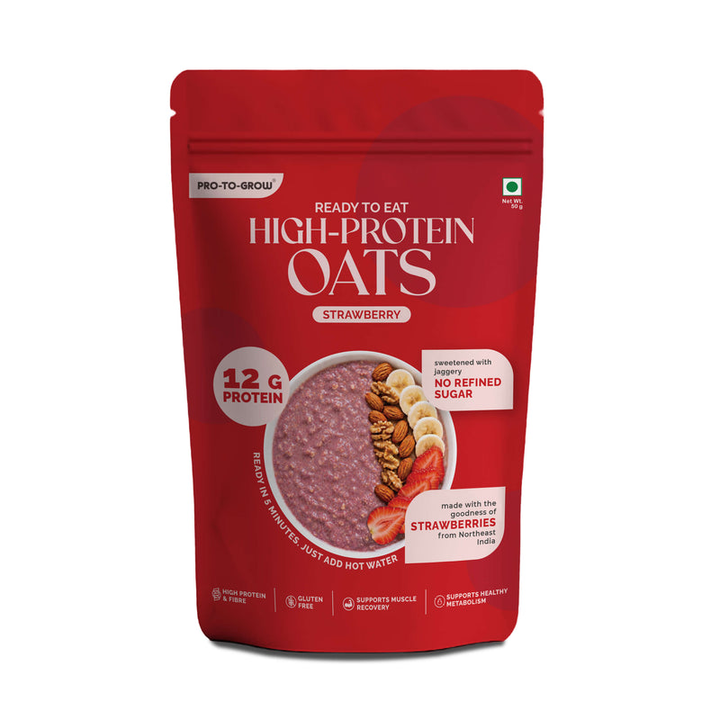 High-Protein Strawberry Oats Single-Serve – 50g